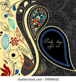 Paisley floral background