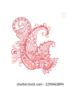 Paisley Floral oriental ethnic Pattern. Vector Arabic Ornament