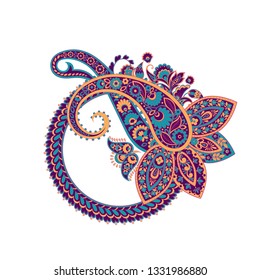 Paisley Floral oriental ethnic Pattern. Vector Arabic Ornament