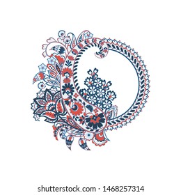 Paisley Floral oriental ethnic Pattern. Vector Arabic Ornament