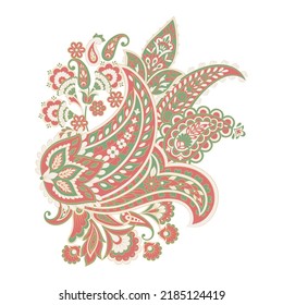 Paisley Floral oriental ethnic Pattern. Vector Damask Ornament