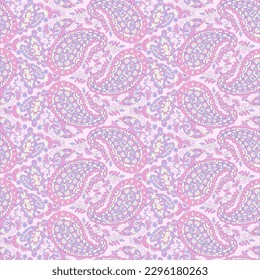 Patrón étnico oriental Paisley Floral. Ornamento vectorial impecable. Motivos ornamentales de los patrones de tela indios.