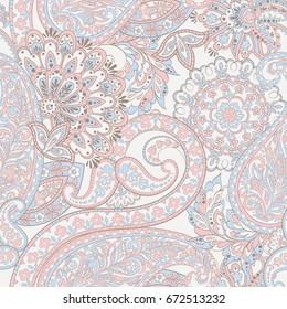 Paisley Floral oriental ethnic Pattern. Seamless Arabic Ornament.