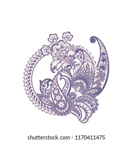 Paisley Floral oriental Isolated Pattern