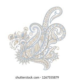 Paisley Floral oriental Isolated Pattern