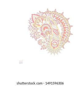 Paisley Floral oriental Isolated Pattern