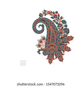 Paisley Floral oriental Isolated Pattern