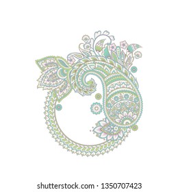 Paisley Floral oriental Vector Isolated Pattern