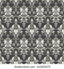 Paisley Floral ornamental Pattern. Seamless Arabic Ornament. Ornamental motifs of the Indian fabric patterns.