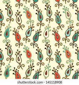 Paisley floral pattern