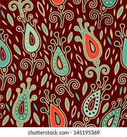 Paisley floral pattern