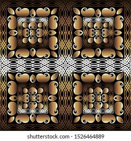 Paisley floral seamless 3d pattern with square ornamental frames. Ornate ethnic style colorful background. Repeat vintage checkered grid ornaments. Surface patterned design for shawl, scarf, prints.