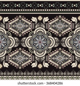 Paisley floral seamless pattern