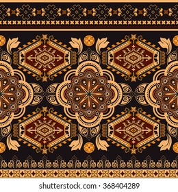 Paisley floral seamless pattern