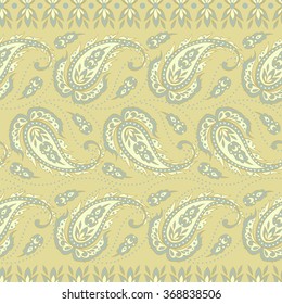 Paisley floral seamless pattern