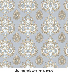 Paisley floral seamless pattern