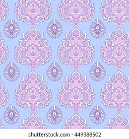 Paisley floral seamless pattern
