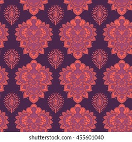 Paisley floral seamless pattern