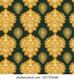Paisley floral seamless pattern