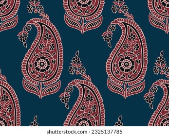 PAISLEY FLORALLE SEAMLESS PATTERIE GANZ AUF DRUCKVEKTORGRAFIK