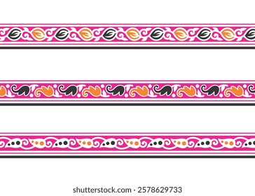 Paisley Flower Design Border, Embroidery, Fabric print.