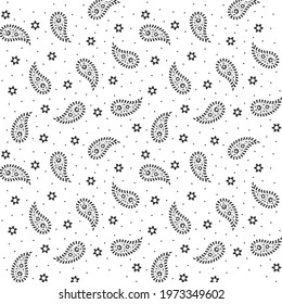 paisley and flower design for fabric print and background, tile use