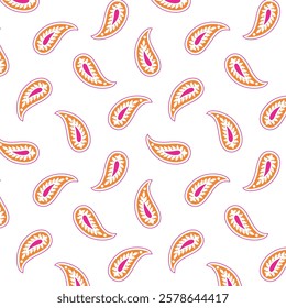 Paisley Flower Design Pattern, Fabric Print, Paisley Background, wallpaper.