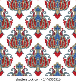 paisley  flower    Design pattern on white background