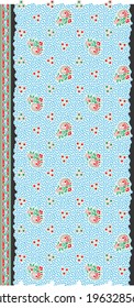paisley flower and dot geometric pattern design