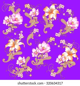 paisley Flower illustration object