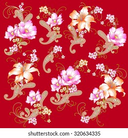 paisley Flower illustration object