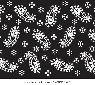 paisley and flower pattern for background, texture, tile, fabric print and more use