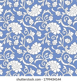 PAISLEY FLOWER PATTERN FOR TEXTILE AND BACKGROUND OR TEXTURE 