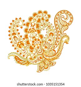 Paisley and flowers  vector pattern. floral vintage Illustration
