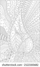 Paisley full page coloring picture