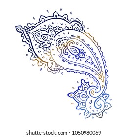 Paisley. Hand Drawn Boho ornament. Vector illustration