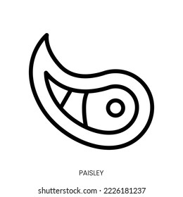Pisley-Symbol. Line Art Design einzeln auf weißem Hintergrund