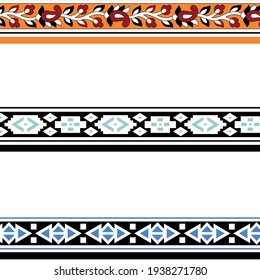 paisley and ikat border design 