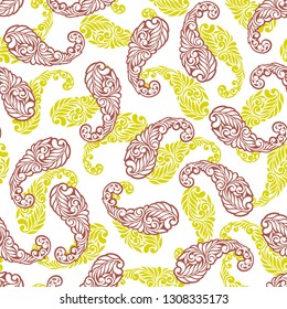 Paisley illustration pattern