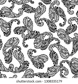 Paisley illustration pattern