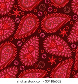 Paisley indean ornament seamless pattern