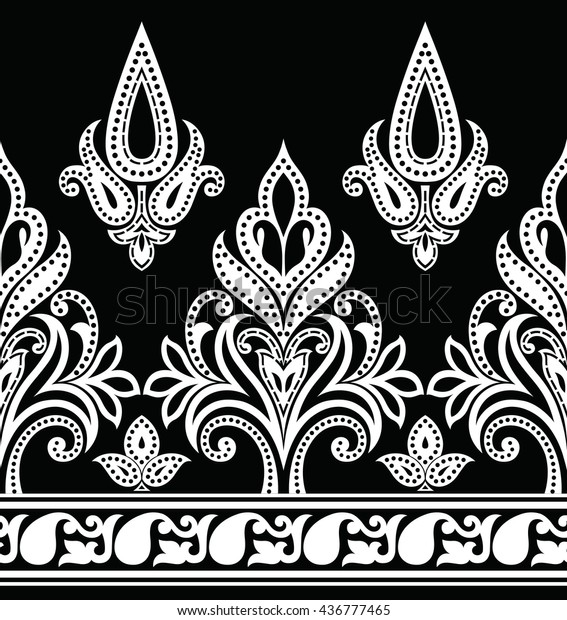 Paisley Indian Motif Stock Vector (Royalty Free) 436777465 | Shutterstock