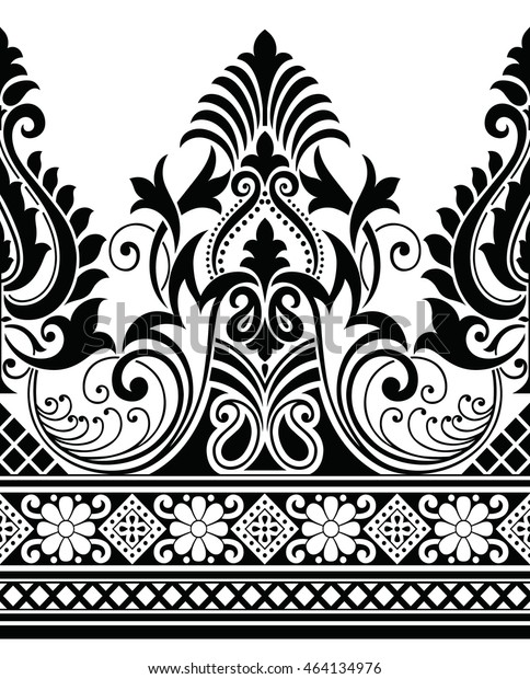 Paisley Indian Motif Stock Vector (Royalty Free) 464134976 | Shutterstock