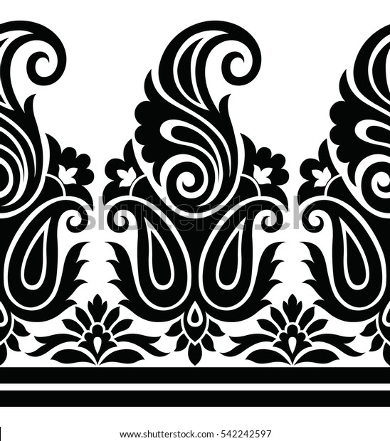 Paisley Indian Motif Stock Vector (Royalty Free) 542242597