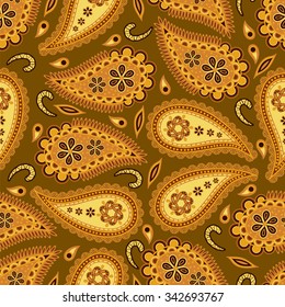 Paisley indian pattern. Seamless ornament
