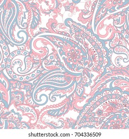 Paisley indian pattern. Seamless vintage vector background.