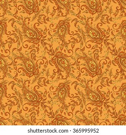 Paisley indian style seamless pattern