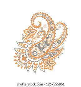 Paisley isolated. Card with paisley isolated for design. Paisley vector pattern