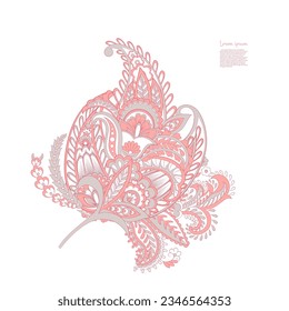 Paisley isolated floral vector pattern
