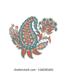 Paisley isolated pattern. Damask style Vintage illustration